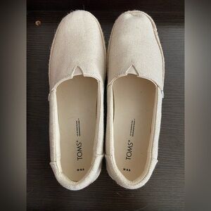 TOMS Natural Canvas Slip-On Flats